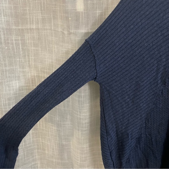 Free People Ventura Thermal Tee in Navy Heather - Picture 5 of 5